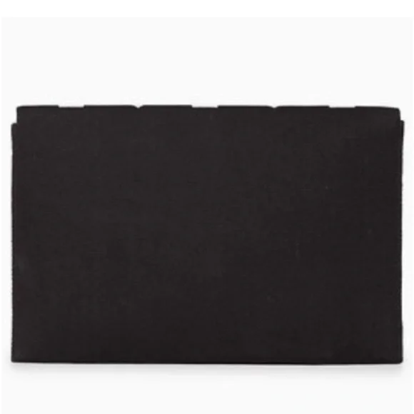 Stella & Dot Taj Clutch Cotton Credit Card Slots Snap Closure Black Embroidery - Picture 6 of 11